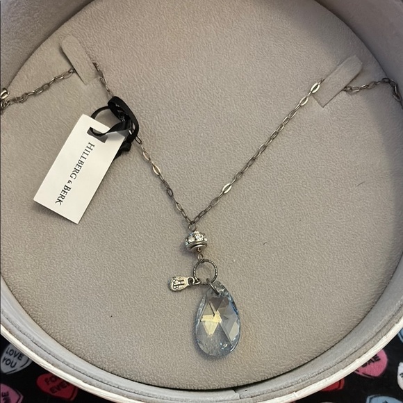 Hillberg & Berk Silver Necklace with Blue Pendant - Picture 1 of 3